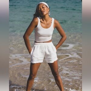 Jungmaven Makena 100% Hemp Short - washed white - small
